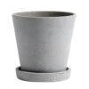 Hay Flowerpot With Saucer Grey, Ø14 Cm M 1 Hay Flowerpot With Saucer Grey, Ø14 Cm M -Hay Store hay flowerpot pot with saucer grey 8