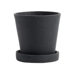 Hay Flowerpot With Saucer Black, Ø11 Cm S