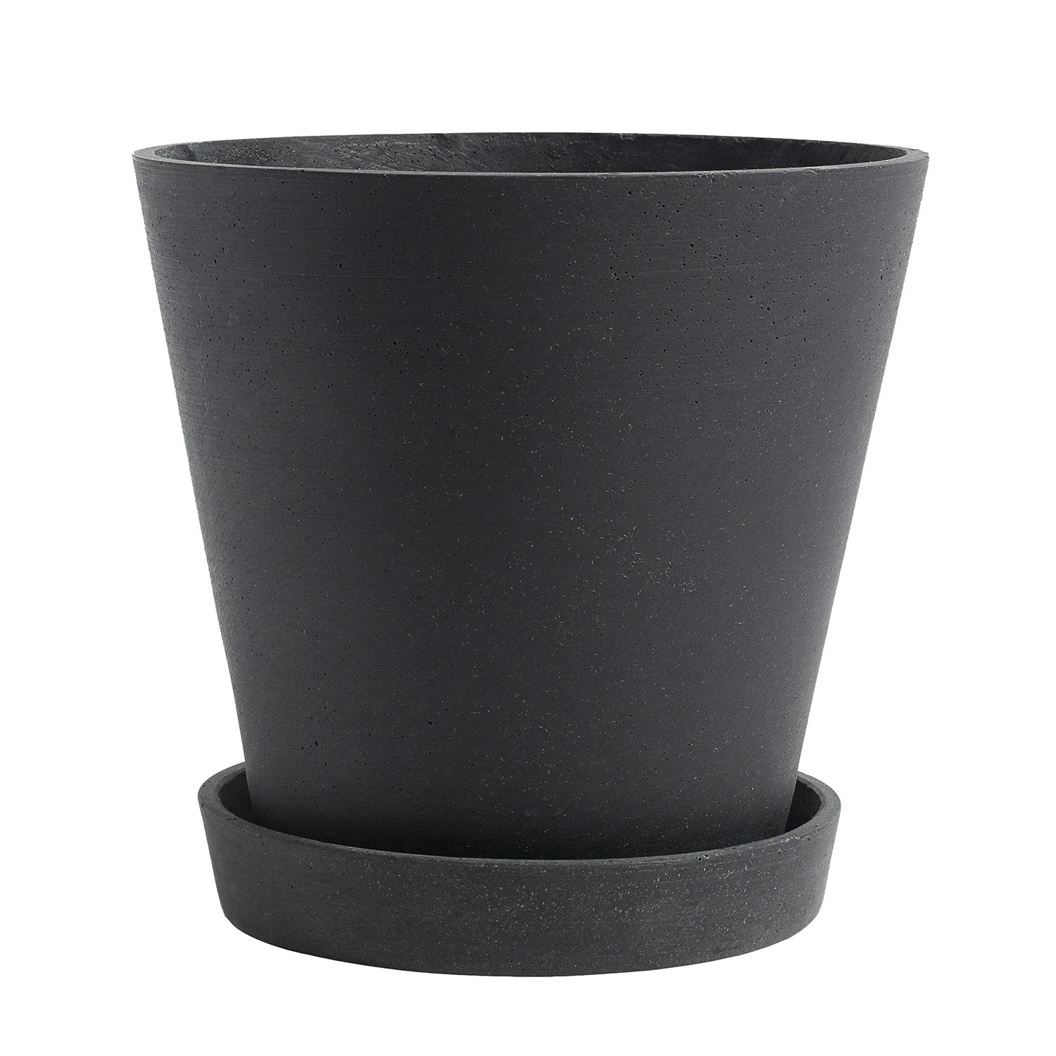 Hay Flowerpot With Saucer Black, Ø21.5 Cm XL 3 Hay Flowerpot With Saucer Black, Ø21.5 Cm XL