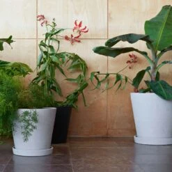 Hay Flowerpot With Saucer Grey, Ø14 Cm M 11 Hay Flowerpot With Saucer Grey, Ø14 Cm M -Hay Store hay flowerpot with saucer grey 1 1