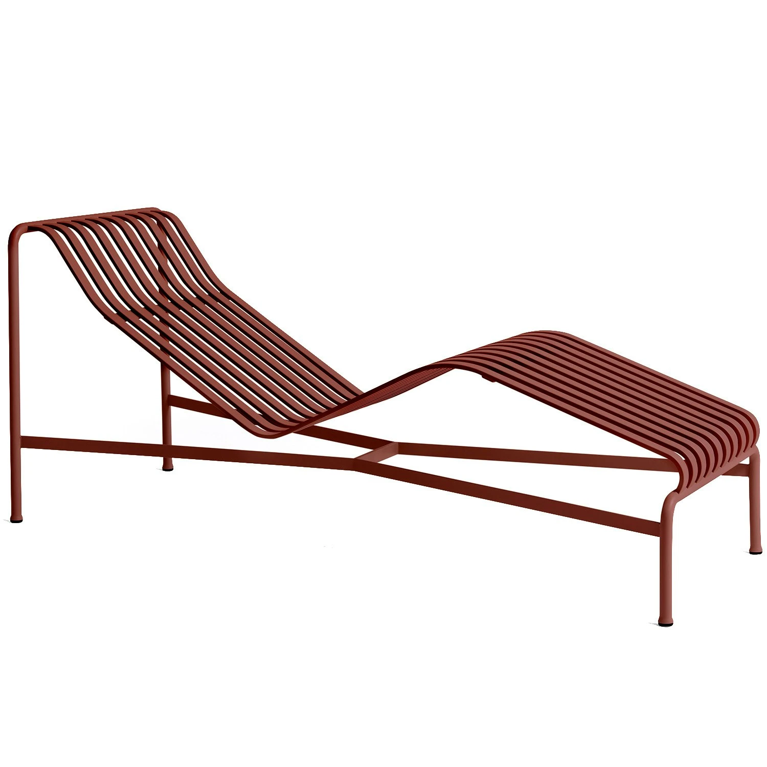 Hay Palissade Chaise Longue, Iron Red 3 Hay Palissade Chaise Longue, Iron Red