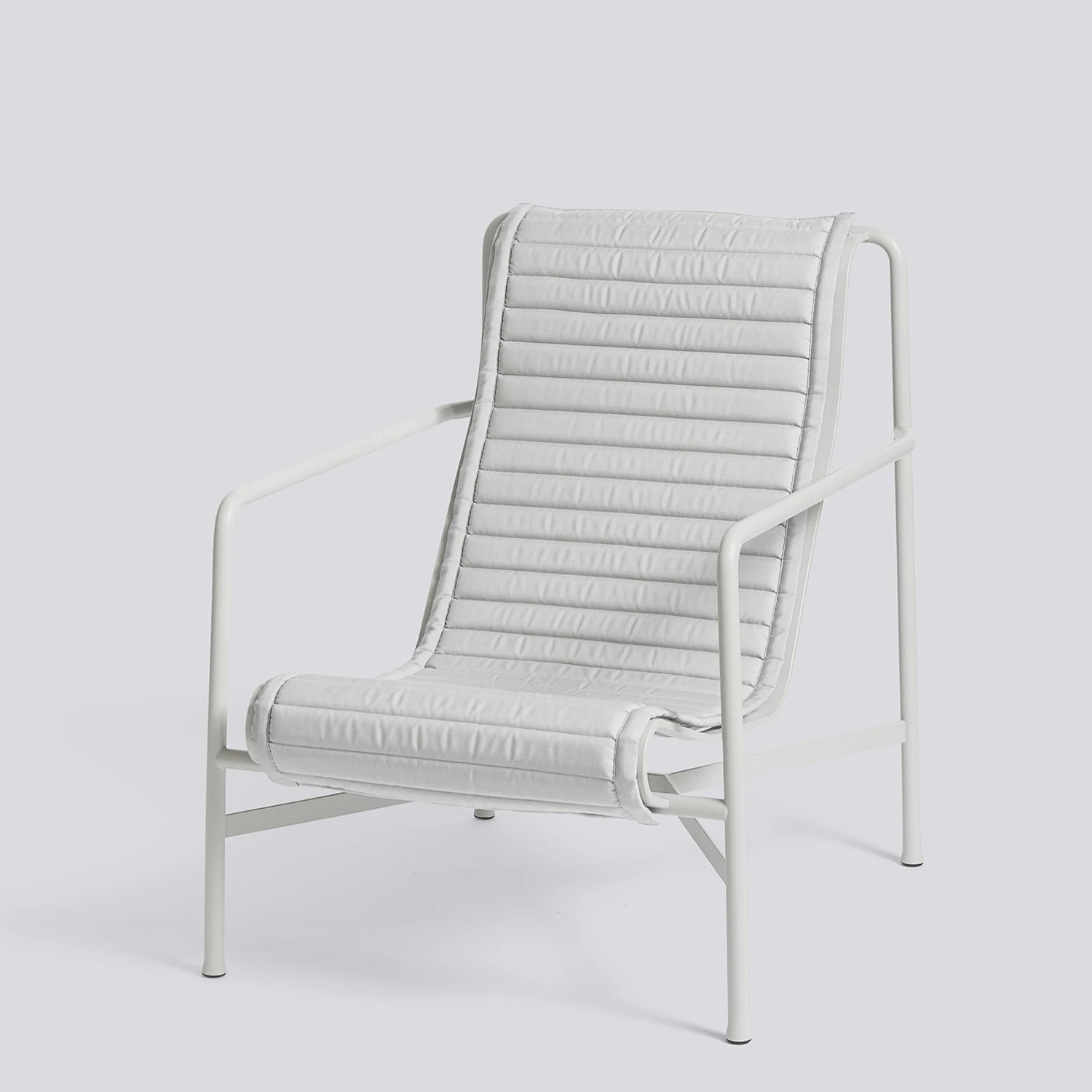 Hay Palissade Cushion Quilted Lounge Chair High, Sky Grey 4 Hay Palissade Cushion Quilted Lounge Chair High, Sky Grey - Image 2