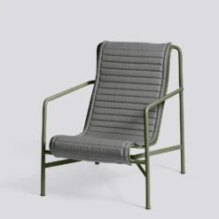 Hay Palissade Cushion Quilted Lounge Chair High, Anthracite -Hay Store hay palissade cushion quilted lounge chair high 4