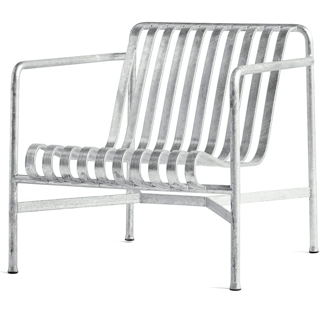 Hay Palissade Lounge Chair Low, Hot Galvanized 3 Hay Palissade Lounge Chair Low, Hot Galvanized