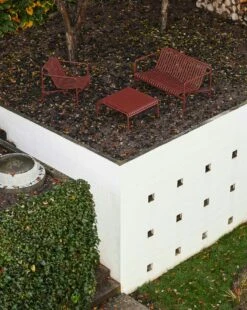 Hay Palissade Lounge Table 81,5x86 Cm, Iron Red -Hay Store hay palissade low table l815 x w86 x h38 sky grey 8