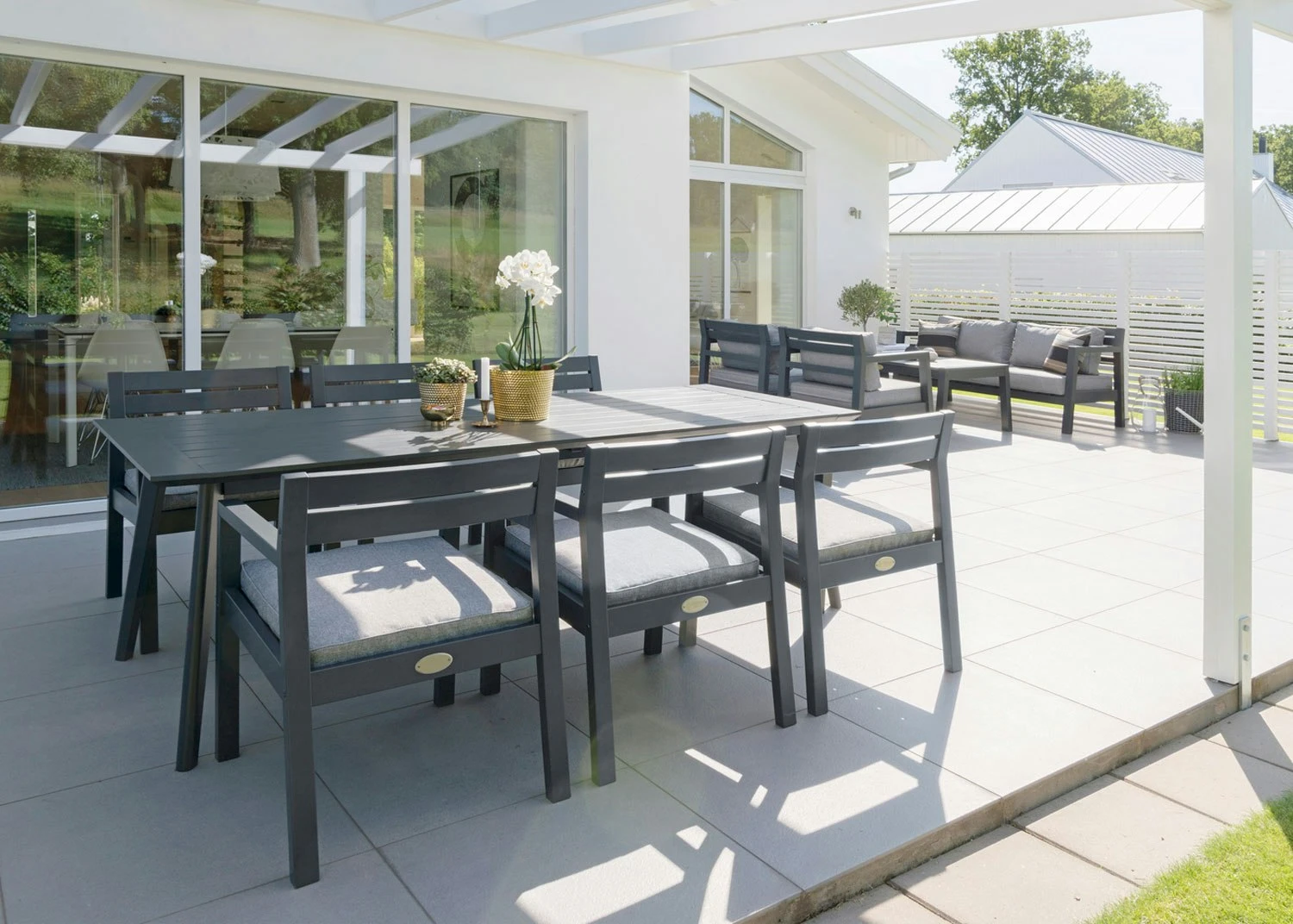 Stoltö Table Set 6 Seats, Hurricane Grey 5 Stoltö Table Set 6 Seats, Hurricane Grey - Image 3