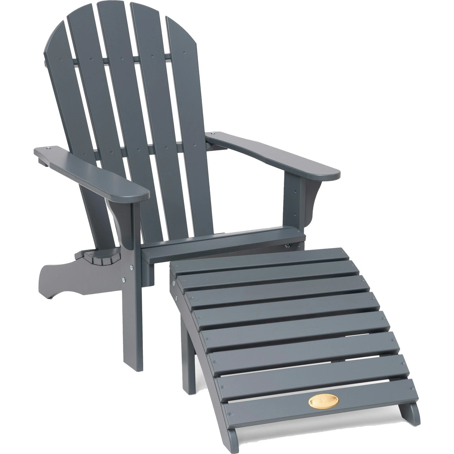 Tennessee Deckchair With Footstool, Steel Grey 3 Tennessee Deckchair With Footstool, Steel Grey