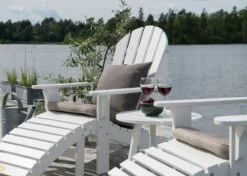 Tennessee Deckchair With Footstool, White -Hay Store hillerstorp tennessee deckchair with footstool 5