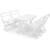 Torpet Table Set 4 Seats, White