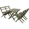 Torpet Table Set 4 Seats, Antique Green