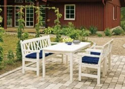 Visby Table Set 4 Seats, White -Hay Store hillerstorp visby soffgrupp vit exkldynor 1