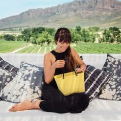 Hinza Bag Green Plastic Lemon, Small -Hay Store hinza hinza bag green plastic lemon 4