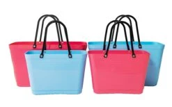 Hinza Bag Green Plastic Tropical Pink, Large -Hay Store hinza hinza bag green plastic tropical pink 1 1