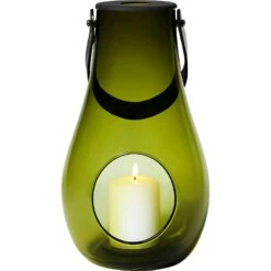 Holmegaard Design With Light Lantern Olive, H29 Cm -Hay Store holmegaard dwl lantern olive 13
