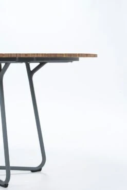 Circle Dining Table 110 Cm, Bamboo/Black -Hay Store houe circle dining table 110 cm bamboo black 1