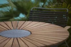 Circle Dining Table 110 Cm, Bamboo/Black -Hay Store houe circle dining table 110 cm bamboo black 3