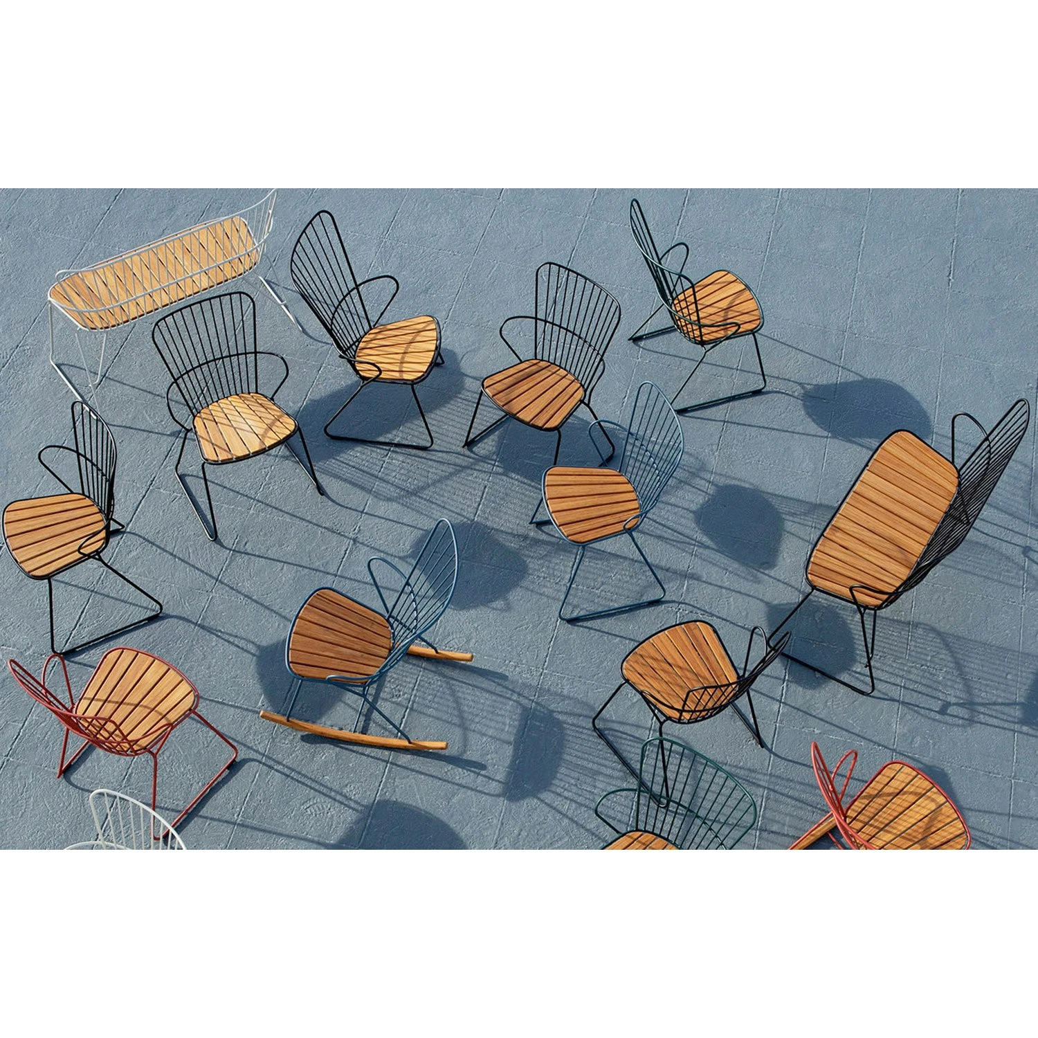 Paon Dining Chair, Midnight Blue/Bamboo 5 Paon Dining Chair, Midnight Blue/Bamboo - Image 3