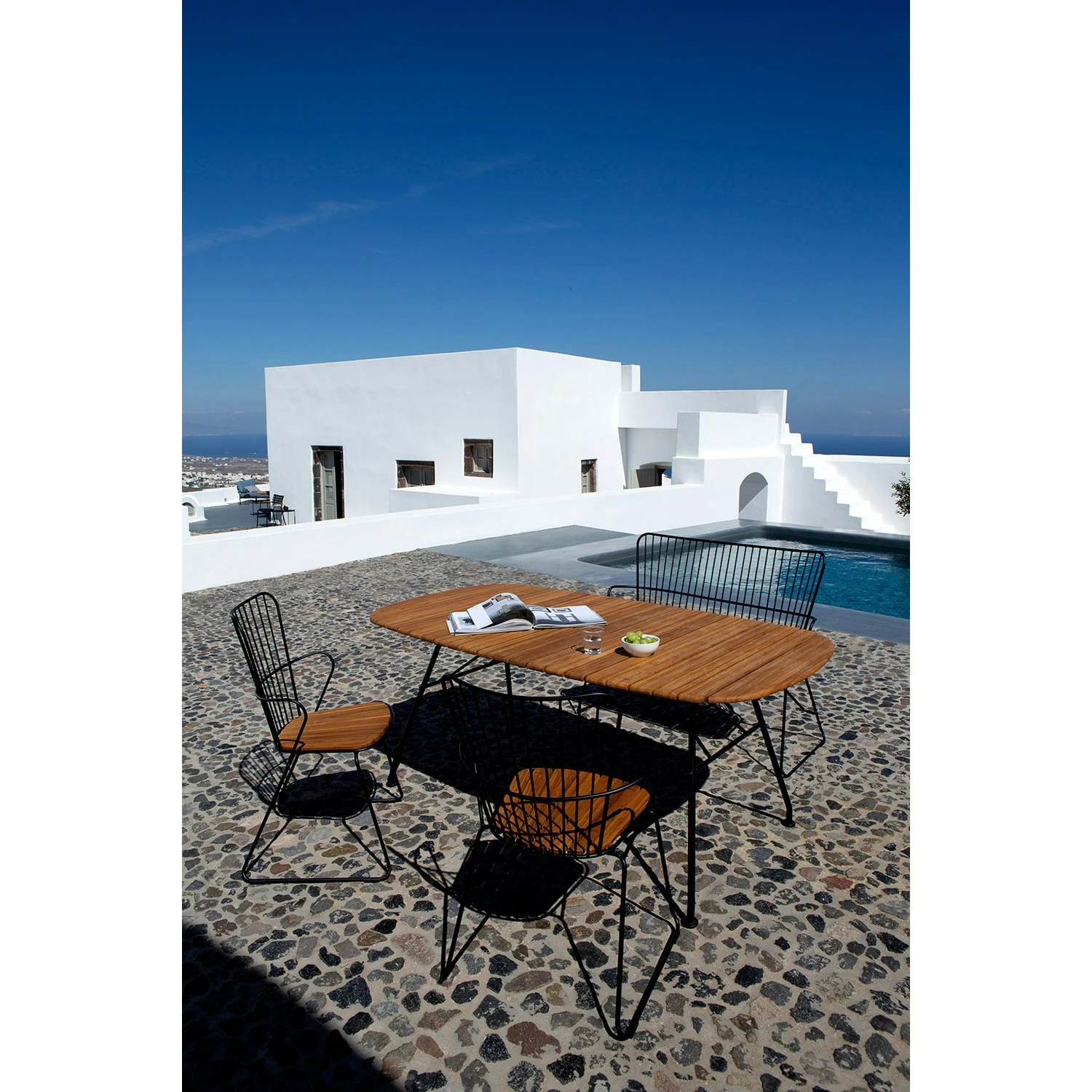 Paon Dining Chair, Midnight Blue/Bamboo 4 Paon Dining Chair, Midnight Blue/Bamboo - Image 2