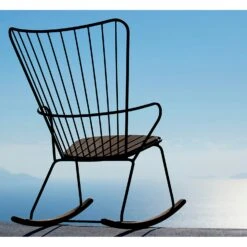Paon Rocking Chair, Midnight Blue/Bamboo -Hay Store houe paon rocking chair 2 1