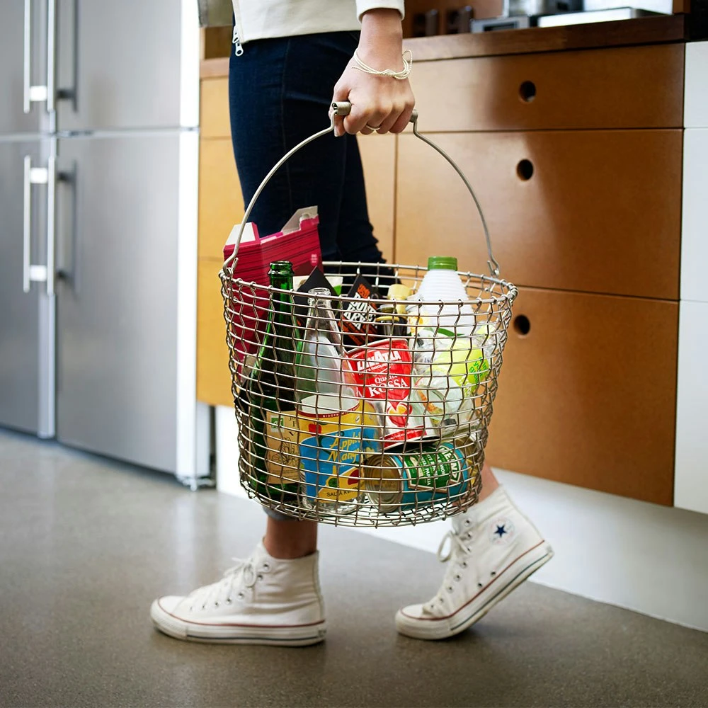 Korbo Bucket 24 Basket, Galvanized 4 Korbo Bucket 24 Basket, Galvanized - Image 2