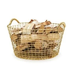 Korbo Classic 35 Basket, Brass -Hay Store korbo classic 35 basket brass 4