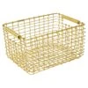 Korbo Rectangular 15 Basket, Brass 2 Korbo Rectangular 15 Basket, Brass -Hay Store korbo rectangular basket brass 0