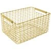 Korbo Rectangular 19 Basket, Brass 2 Korbo Rectangular 19 Basket, Brass -Hay Store korbo rectangular basket brass 5