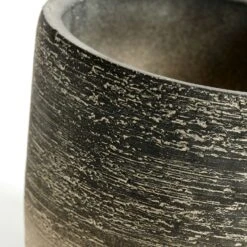 Muubs Kanji Pot Cement Black-grey, Ø15 Cm -Hay Store muubs flower pot kanji black gray 3