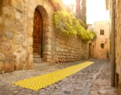 Honey Rug 70x225 Cm, Mustard/Vanilla -Hay Store pappelina honey rug mustard vanilla 2