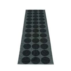 Hugo Rug 70x240 Cm, Black Metallic/Black -Hay Store pappelina hugo rug black metallic black 1