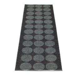 Hugo Rug 70x160 Cm, Black Metallic/Black