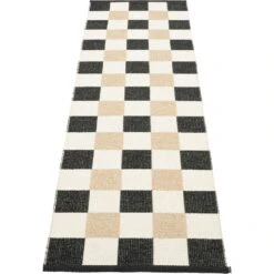 Pix Rug Black / Vanilla / Beige, 70x240 Cm