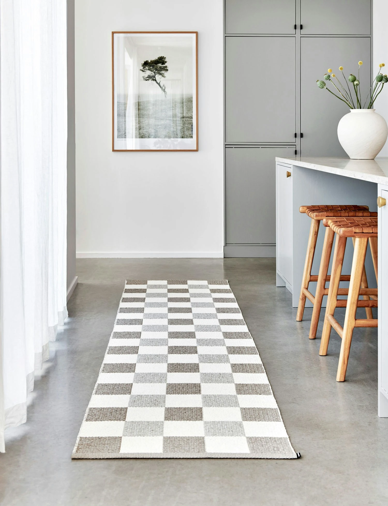 Pix Rug Dark Linen / Vanilla / Linen, 70x160 Cm 5 Pix Rug Dark Linen / Vanilla / Linen, 70x160 Cm - Image 3