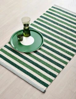 Teo Rug Dark Green / Grass Green / Vanilla, 70x300 Cm -Hay Store pappelina teo rug dark green grass green vanilla 1 1