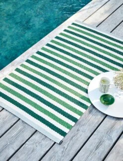 Teo Rug Dark Green / Grass Green / Vanilla, 70x240 Cm -Hay Store pappelina teo rug dark green grass green vanilla 2