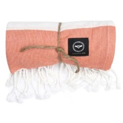 Alma Hamam Bath Sheet 80x180 Cm, Orange -Hay Store recycled by wille badlakan hamam alma 80x180cm orange vit 3