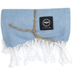 Kochi Hamam Bath Sheet 80x180 Cm, Blue/Orange -Hay Store recycled by wille badlakan hamam kochi 80x180 cm bla r bla 6