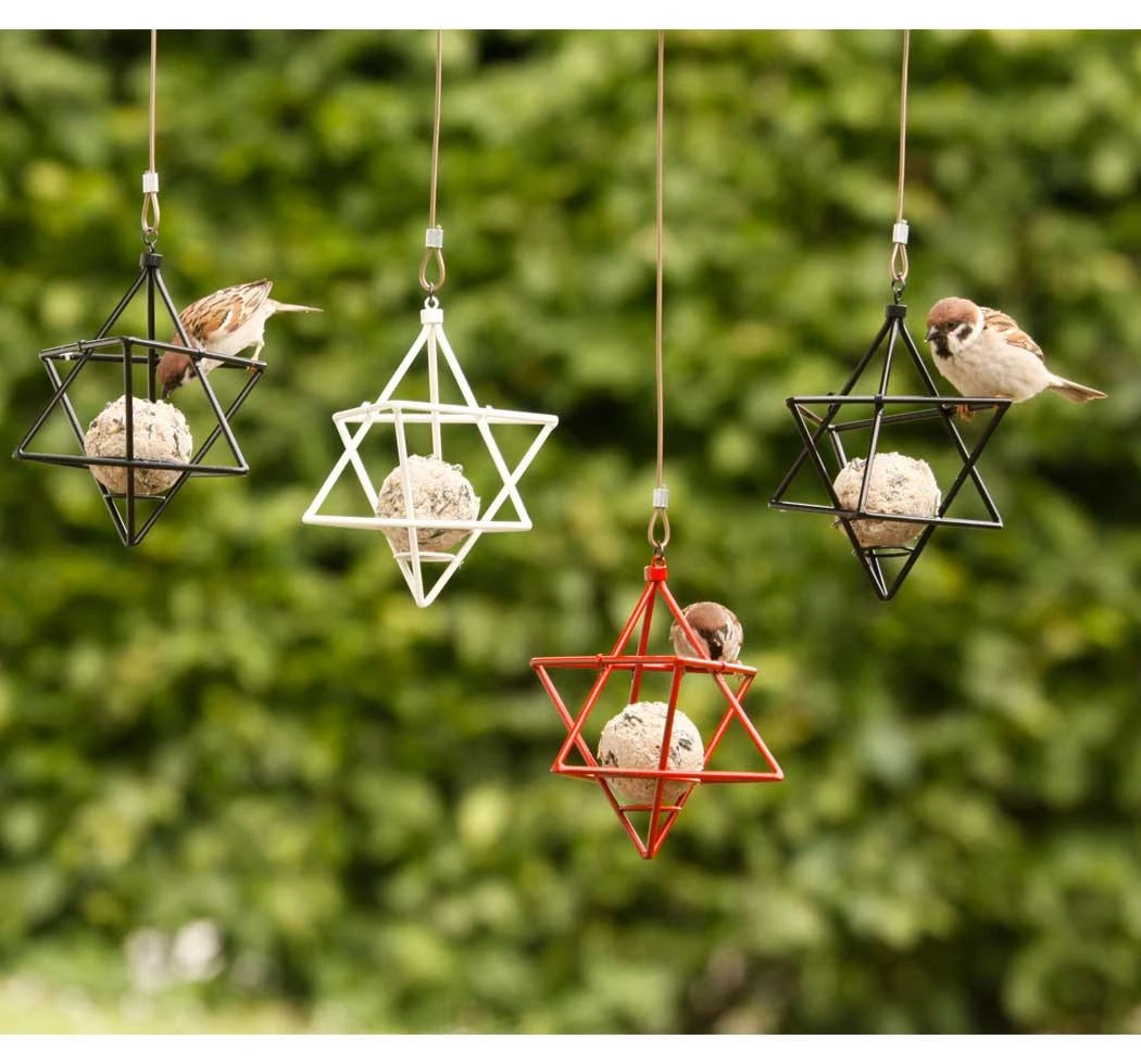 Suet Ball Feeder Star, White 5 Suet Ball Feeder Star, White - Image 3