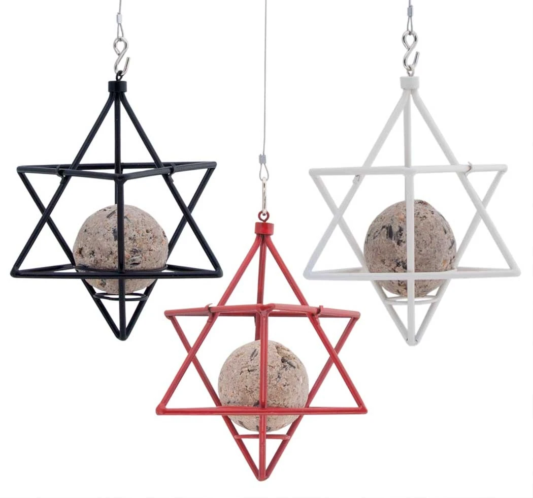 Suet Ball Feeder Star, White 4 Suet Ball Feeder Star, White - Image 2